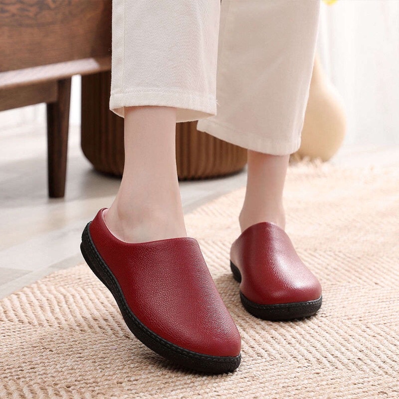 Dép sục lót lông chống thấm nước siêu ấm cho người già trung niên ông bà bố mẹ