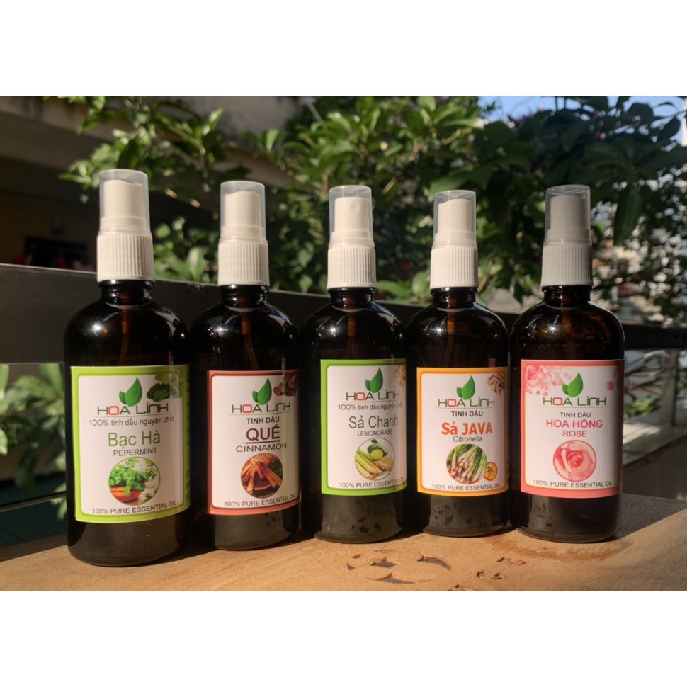 Tinh dầu Quế - Sả Chanh - thư giãn - thơm phòng nguyên chất 100% ( CHAI XỊT 100ml- 50ml)