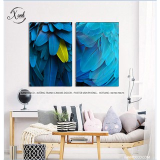 Bộ 2 tranh trang trí nội thất trừu tượng phong cách Châu Âu