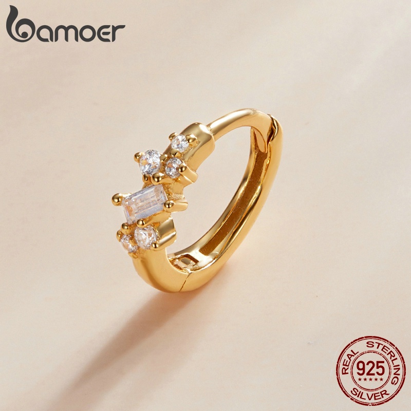 Khuyên tai BAMOER bạc 925 thời trang với nhiều kiểu tùy chọn