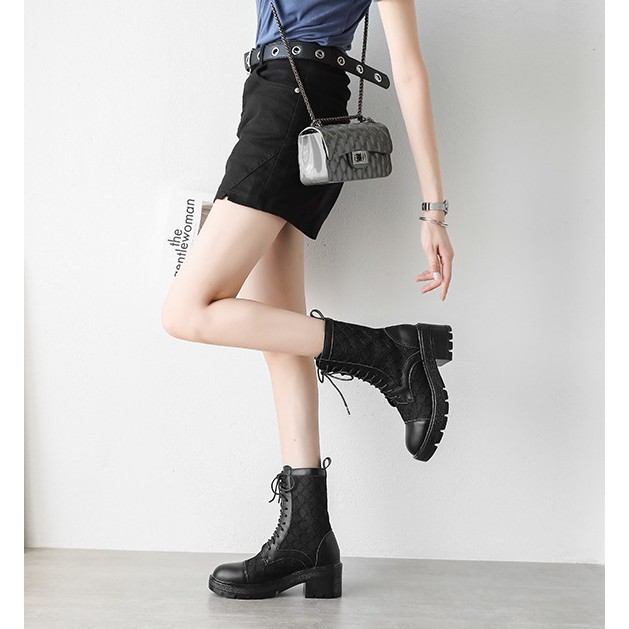 PLATFORM COMBAT BOOTS THẮT DÂY