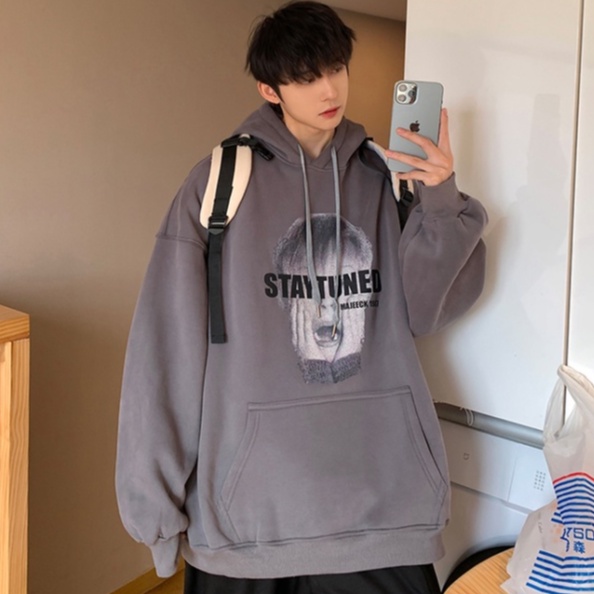 Áo hoodie nam Phong cách Hàn Quốc cộng  kích thước  Bình thường quần áo
