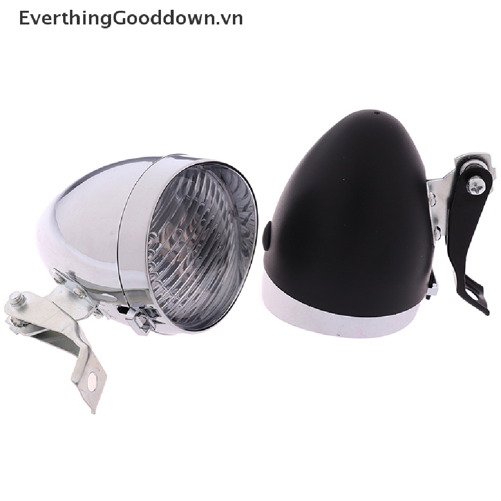Đèn LED 3 Bóng Gắn Phía Trước Xe Đạp Phong Cách Retro