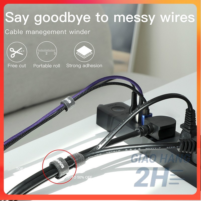 Dây quấn cáp sạc  tiện lợi dễ dùng - Dây quấn cáp sạc  tiện lợi dễ dùng 5M/  3M / 2M / 1M  /0.5 M -hshop365