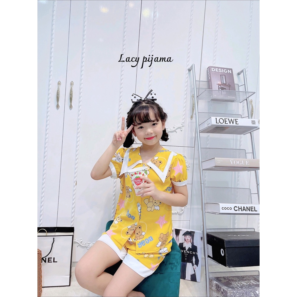 SIZE DẠI 22- 40KG: Bộ pijama lụa đại hè 2 chất lụa mango cực thích cho bé gái - BPLDH2