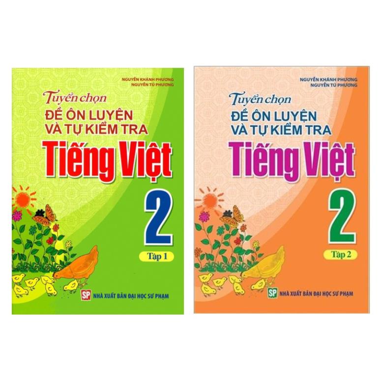 Sách - Combo Tuyển Chọn Đề Ôn Luyện Và Tự Kiểm Tra Tiếng Việt Lớp 2 (2 tập) - Minh Long