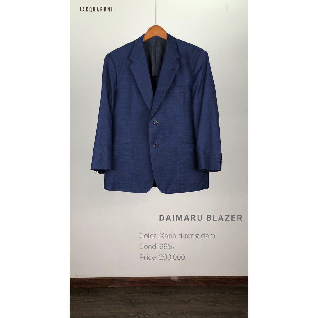 (1m65-1m75 65-75kg) Áo blazer 2hand nam XANH DƯƠNG ĐẬM của DAIMARU Hàng si Nhật Bản JACBLJ98