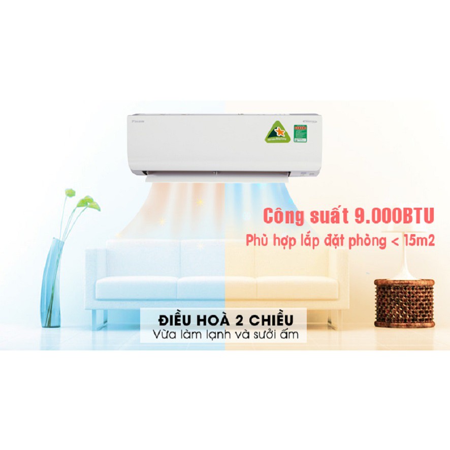 Điều hòa 2 chiều Inverter 9000BTU Daikin FTHF25RAVMV -Bảo hành chính hãng 12 tháng