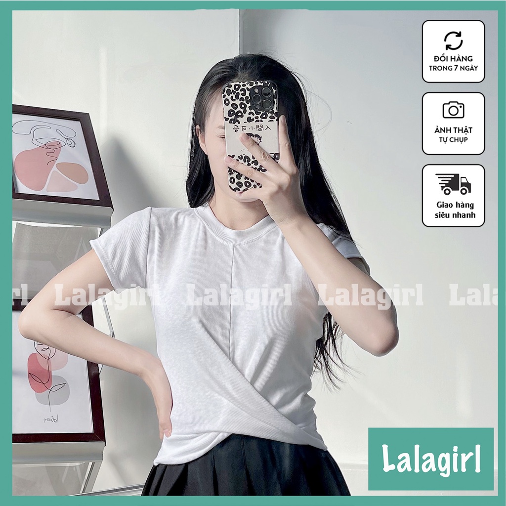 Áo Croptop Nữ Cổ Tim Chữ V Tay Ngắn Kiểu Ôm Body Xoắn Eo Thun Tăm Phong Cách Ulzzang Thời Trang Nữ