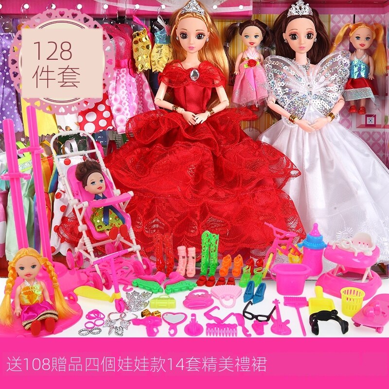 Bộ Đồ Chơi Búp Bê Barbie Thiết Kế Xinh Xắn Cho Bé Gái