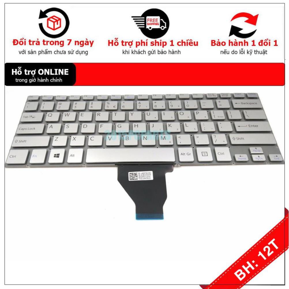 [BH12TH] Bàn Phím Laptop Sony VAIO SVF14A SVF14A13CXB SVF14A190X SVF14AC1QL Màu Bạc - Hàng Mới 100%
