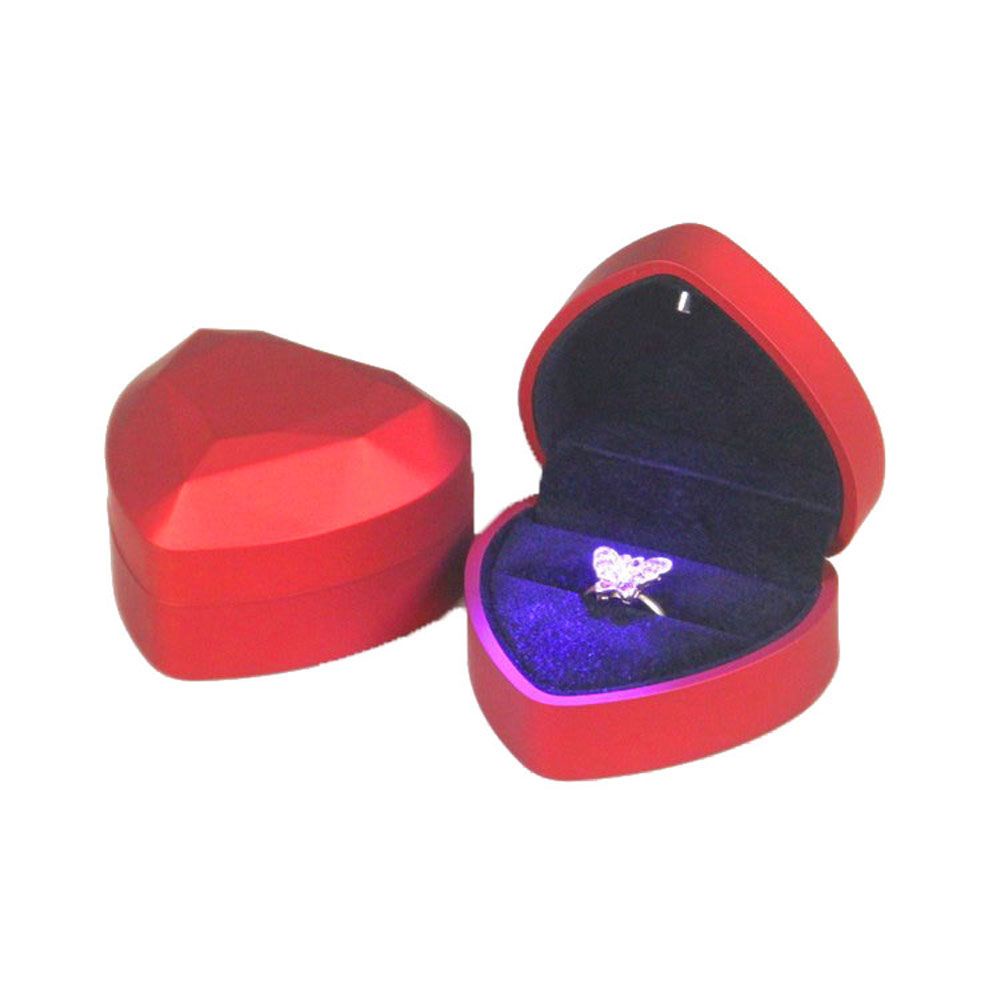 1 hộp đựng nhẫn có đèn LED thời trang sắp xếp gọn gàng