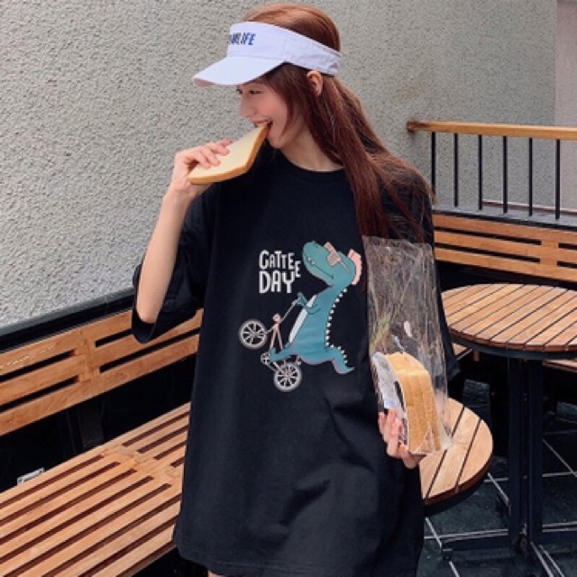 [Mã WA1606 giảm 15% đơn 99k] Áo Thun KHỦNG LONG XE ĐẠP UNISEX A014 | BigBuy360 - bigbuy360.vn