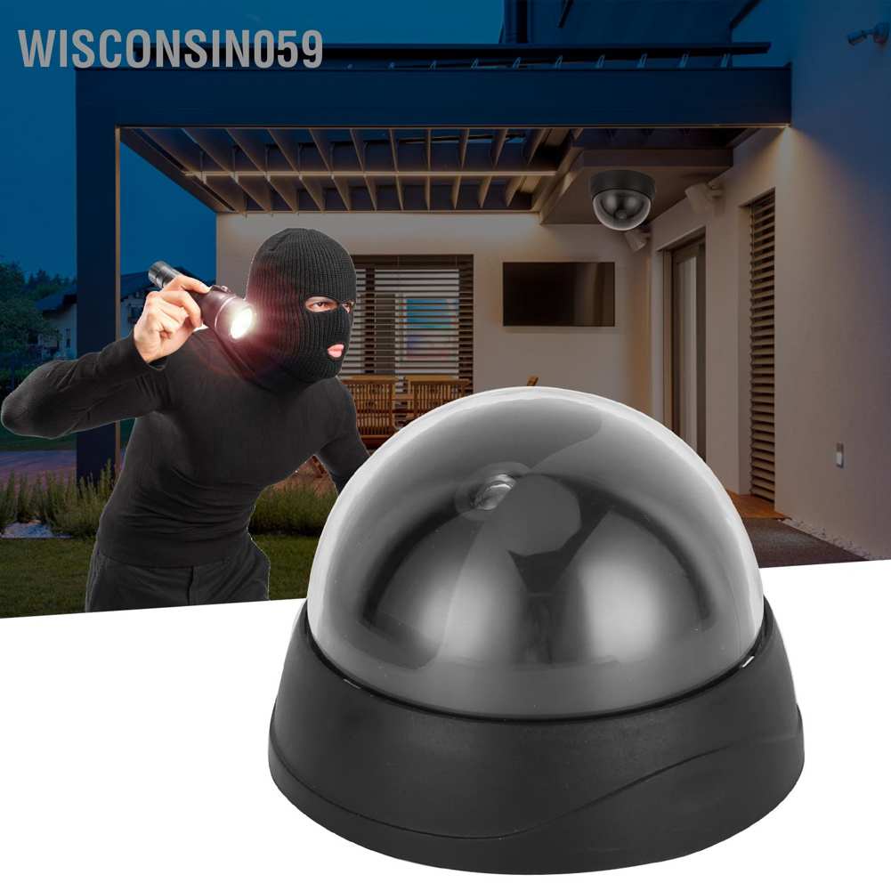 Camera an ninh giả Màn hình giả Đèn LED nhấp nháy 9cm Bóng nửa đen nhỏ cho gia đình