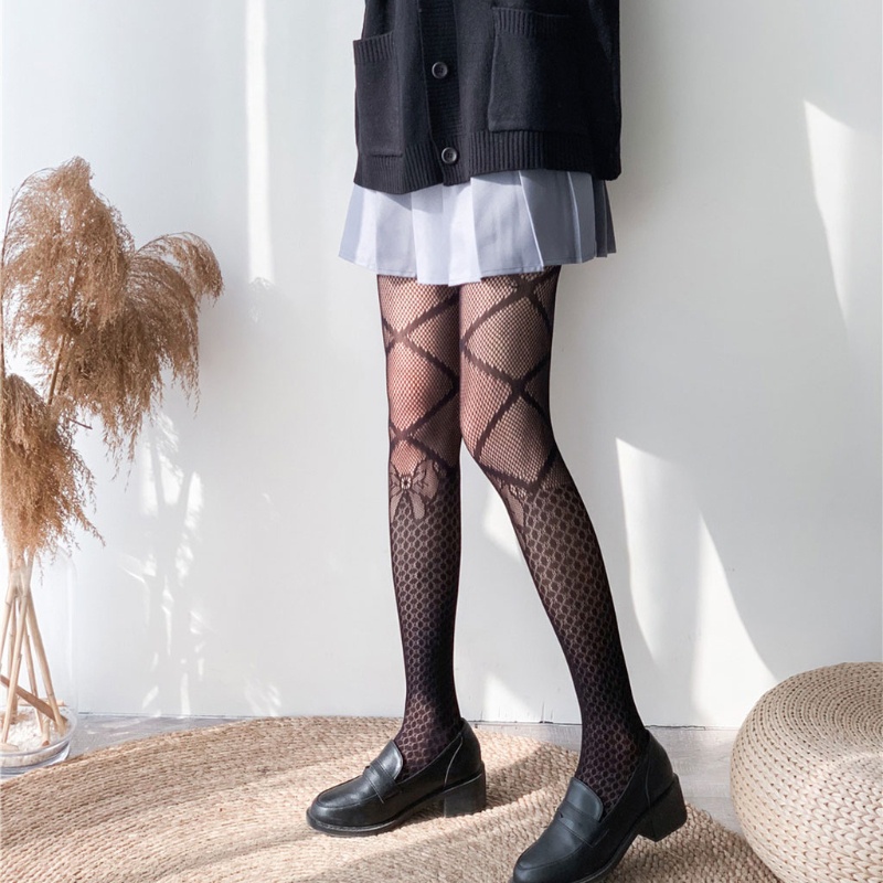 Quần tất lưới lưng cao co giãn in họa tiết da báo đính đá lấp lánh dùng để hóa trang cho nữ