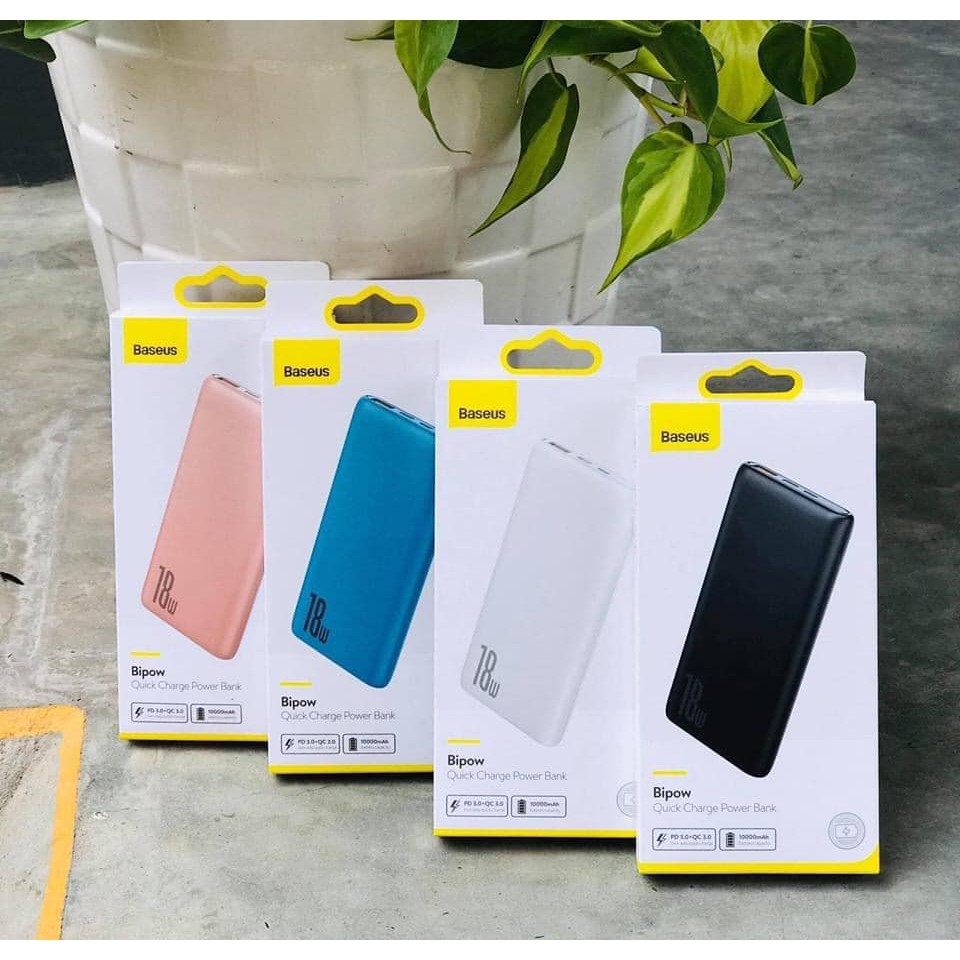 Pin dự phòng sạc nhanh Baseus Bipow 10000mAh PD/QC 18W (Powerdelivery / Quick Charge Power Bank )