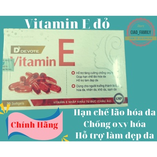 [Chính Hãng 100%] Vitamin E đỏ, E Đỏ Nhập Khẩu + Tinh Chất Hoa Hồng