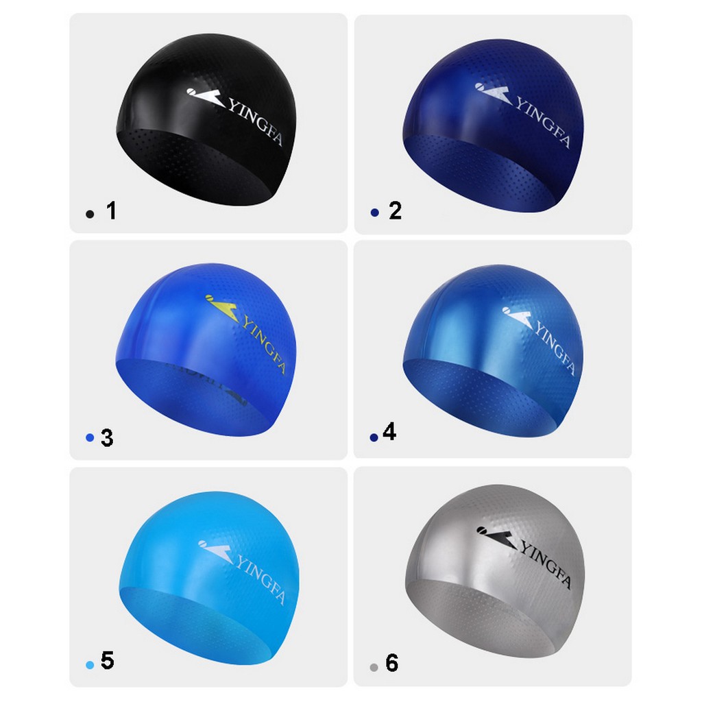 Mũ bơi Yingfa normal dot cap trơn sần C0068 - inbox để chọn màu