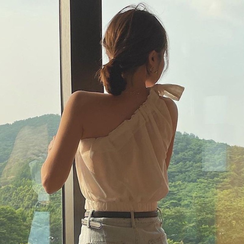 Áo Croptop Sát Nách Màu Trơn Phong Cách Hàn Quốc Thời Trang Cho Nữ