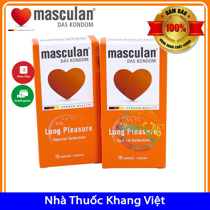 Bao Cao Su Masculan Long 5 in 1 - Gân Gai Kéo Dài Thời Gian Quan Hệ (hộp 10)