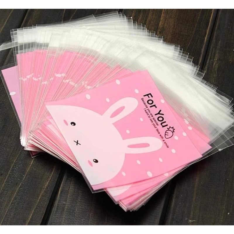 Túi trong suốt đựng bánh kẹo sticker có keo dán