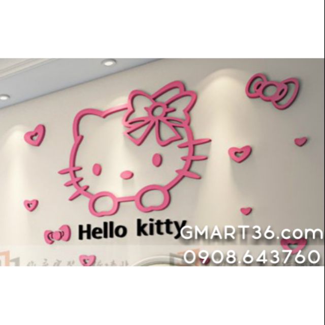 💟 Decal 3D mèo nổi Kitty J0088 💟