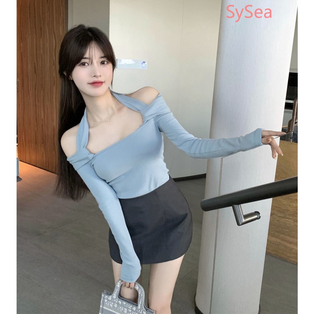 Áo Trễ Vai Màu Sắc Đơn Giản Quyến Rũ Cho Nữ