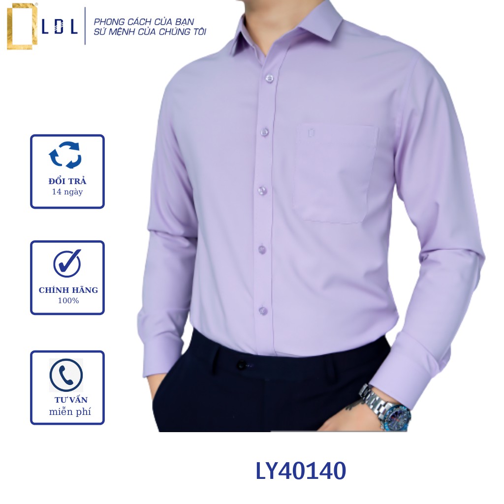 Áo sơ mi nam dài tay  LDL, sơ mi công sở cao cấp kiểu dáng đơn giản tinh tế và lịch sự dáng áo ôm vừa | BigBuy360 - bigbuy360.vn