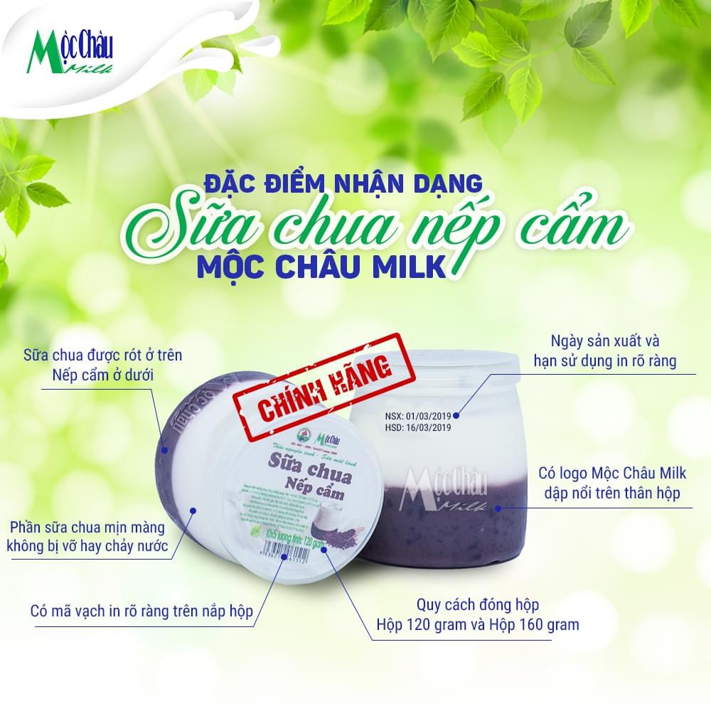 Sữa chua nếp cẩm Mộc Châu (chỉ ship hỏa tốc)