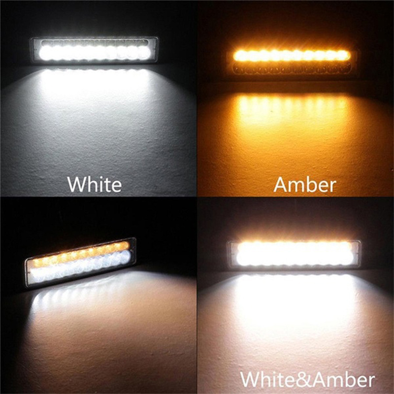 Đèn LED Hai Màu 1x 6 &quot;60W Gắn Trên Nóc Xe Hơi