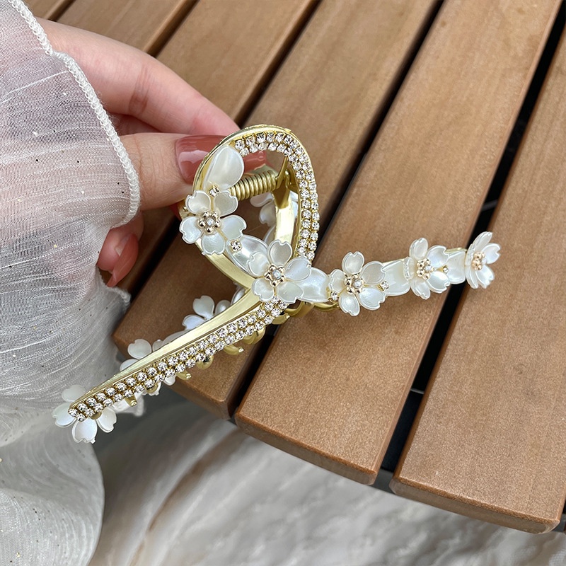 Kẹp Tóc Hình Hoa Đính Đá Lấp Lánh Sang Trọng Cho Nữ
