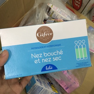 Nước muối sinh lý Phýiodose tép xanh - tép vàng - tép hồng (Pháp) - Hộp 12 lọ /5ml