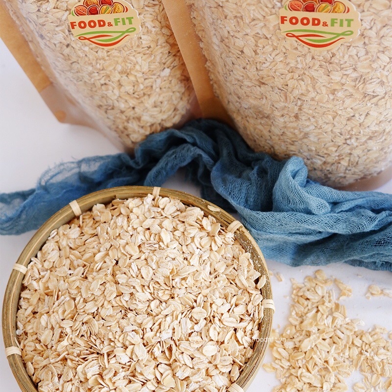 1kg Yến mạch cán vỡ nguyên cám, Úc , thích hợp ăn kiêng, ăn dặm, làm bánh