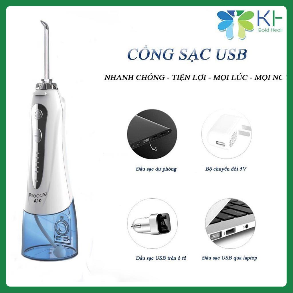 Máy tăm nước cao cấp PROCARE A10 Thế Hệ Mới | Hàng Chính Hãng - Chăm Sóc Răng Miệng Hiệu Quả