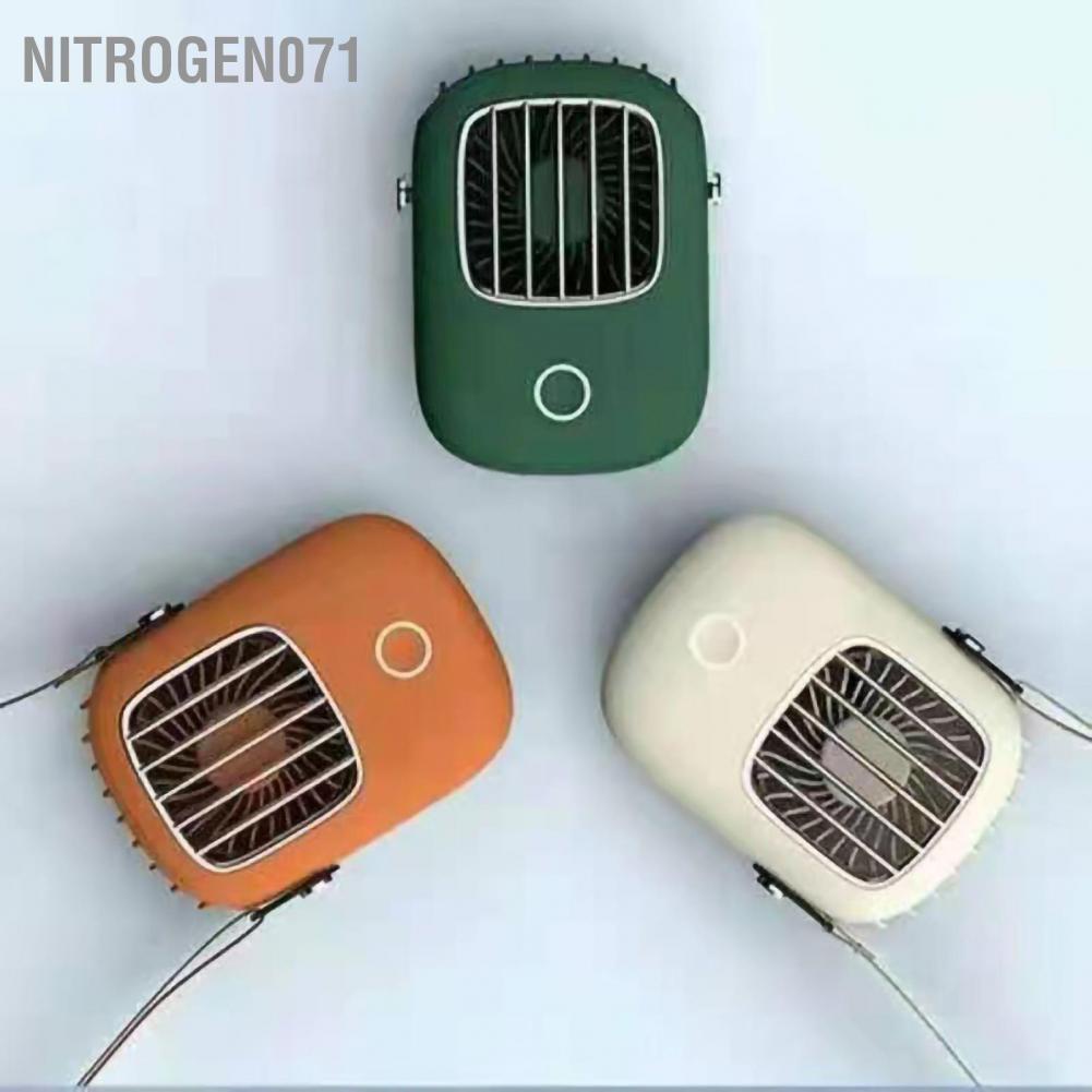 ❤️ Nitrogen071 Quạt làm mát cổ treo USB Vòng di động có thể sạc lại Máy không khí thao ngoài trời