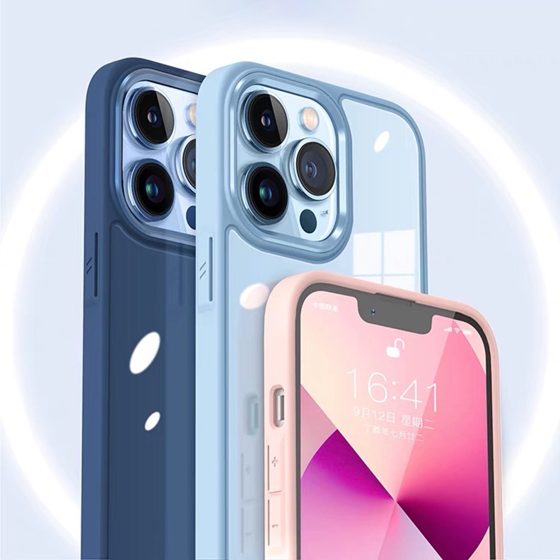 Ốp Điện Thoại Kim Loại Trong Suốt Chất Lượng Cao Cho Iphone 14 PRO MAX 14 13 PRO MAX 12 PRO MAX 11 PRO MAX