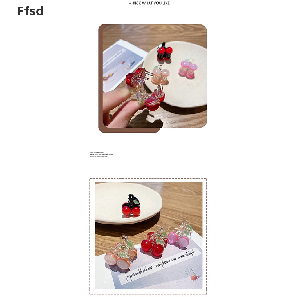 {Ffsd} Kẹp Tóc Hình Quả cherry Dễ Thương Làm Quà Tặng Cho Bé Gái