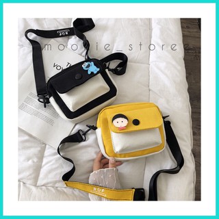 Túi vải đeo chéo canvas HÀN QUỐC - TẶNG KÈM STICKER