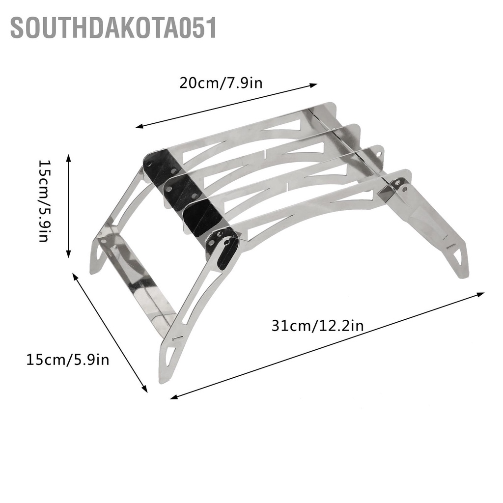 Southdakota051 Loại thẻ ngoài trời Đồ nướng Đứng cắm trại Giá đựng dụng cụ nấu ăn Di động Picnic Gấp