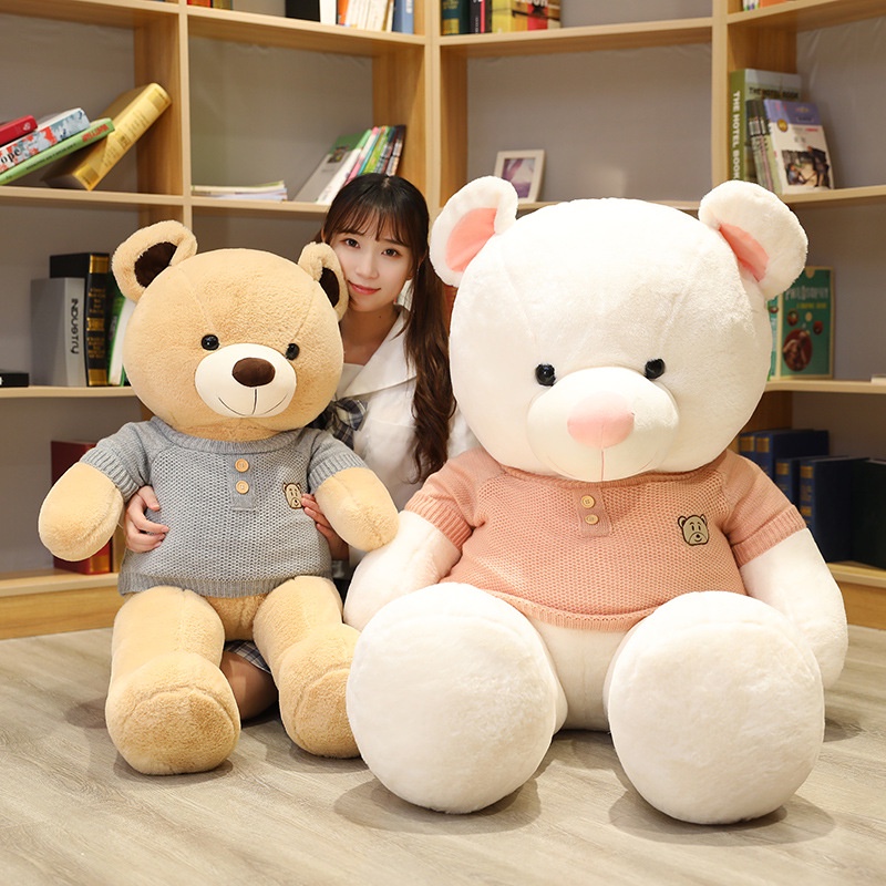Gấu bông teddy áo len, thú bông to siêu đẹp, thú nhồi bông siêu to khổng lồ