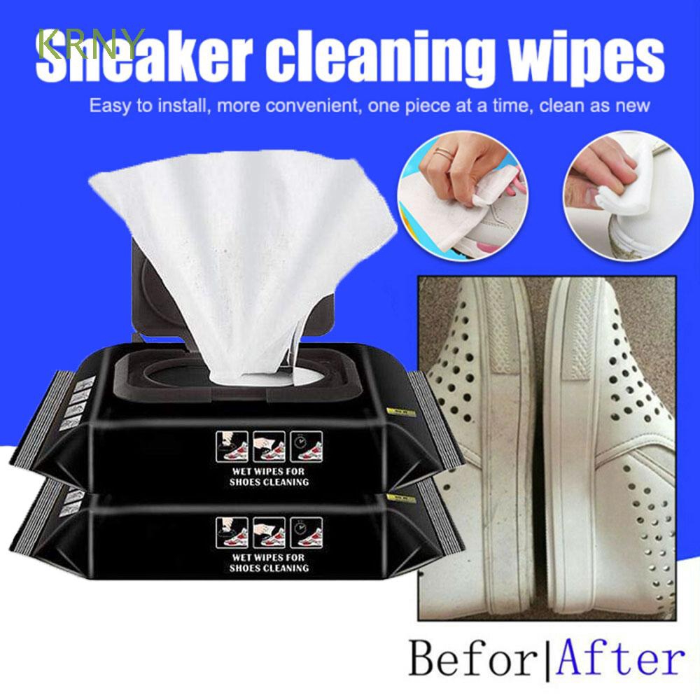 Bộ 12 khăn giấy ướt lau vệ sinh giày trắng nhanh chóng dùng một lần