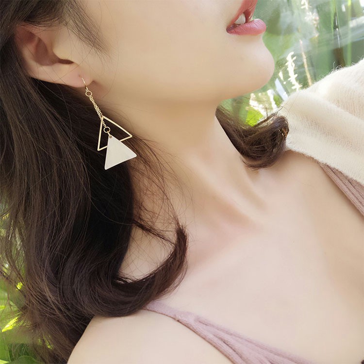 SUXI Hoa tai kiểu dáng tam giác thời trang phong cách Hàn Quốc cho nữ
