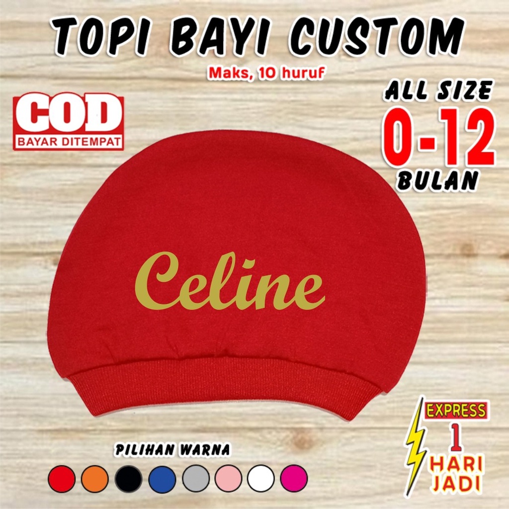 Mũ Hình Tròn In Tên Nhân Vật Tùy Chỉnh Dành Cho Trẻ Sơ Sinh 0-6 Tháng