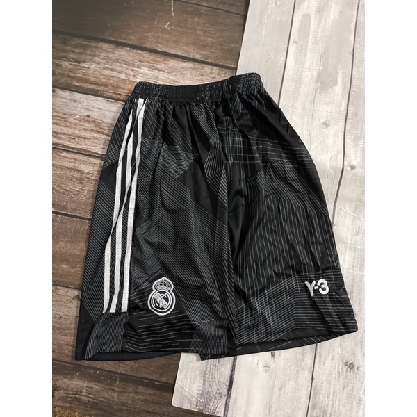 Set Bộ quần áo bóng đá thể thao nam nữ vải gai thái clb real madrid áo đen quần đen