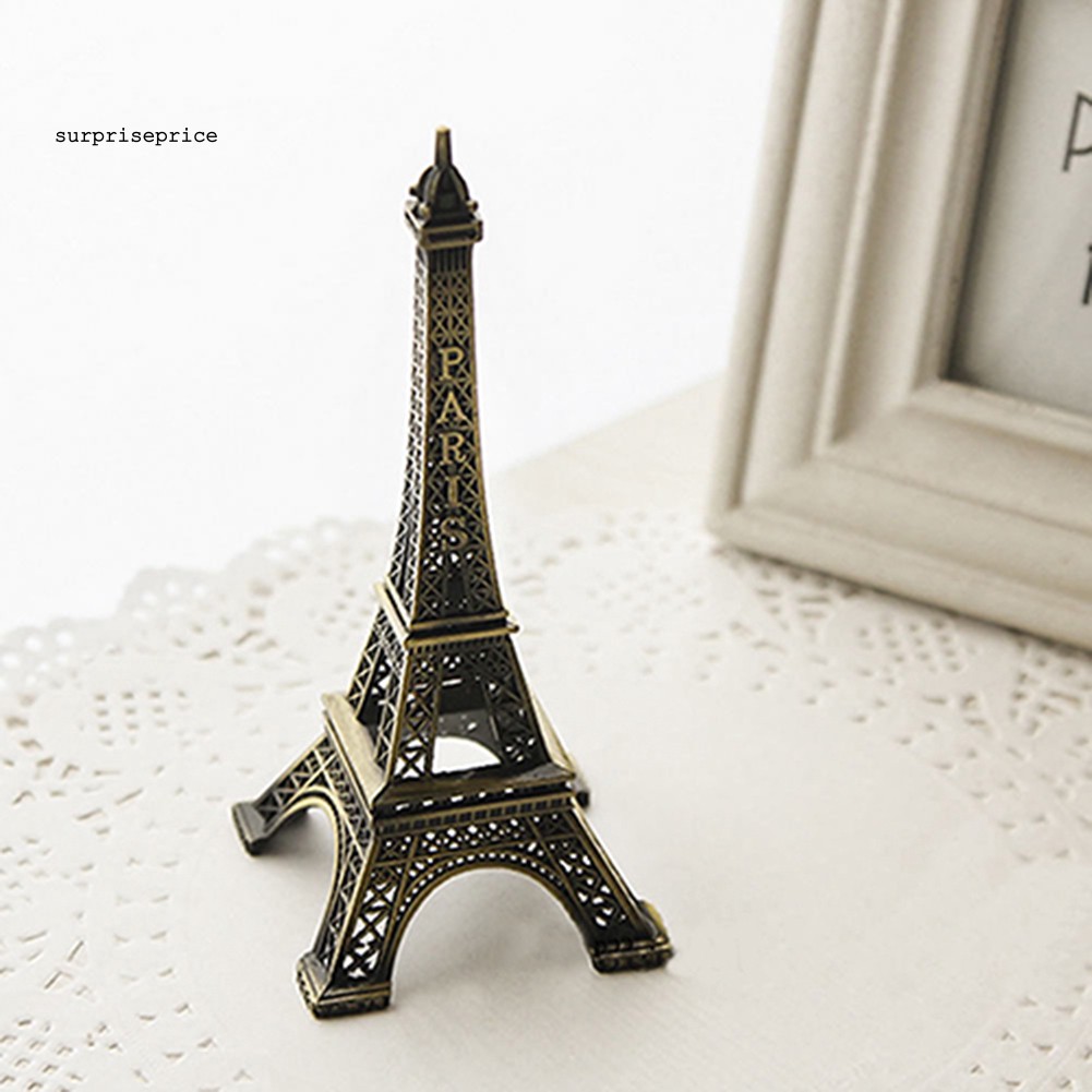 Mô hình tháp Eiffel 15cm kiểu cổ điển chất liệu hợp kim đồng