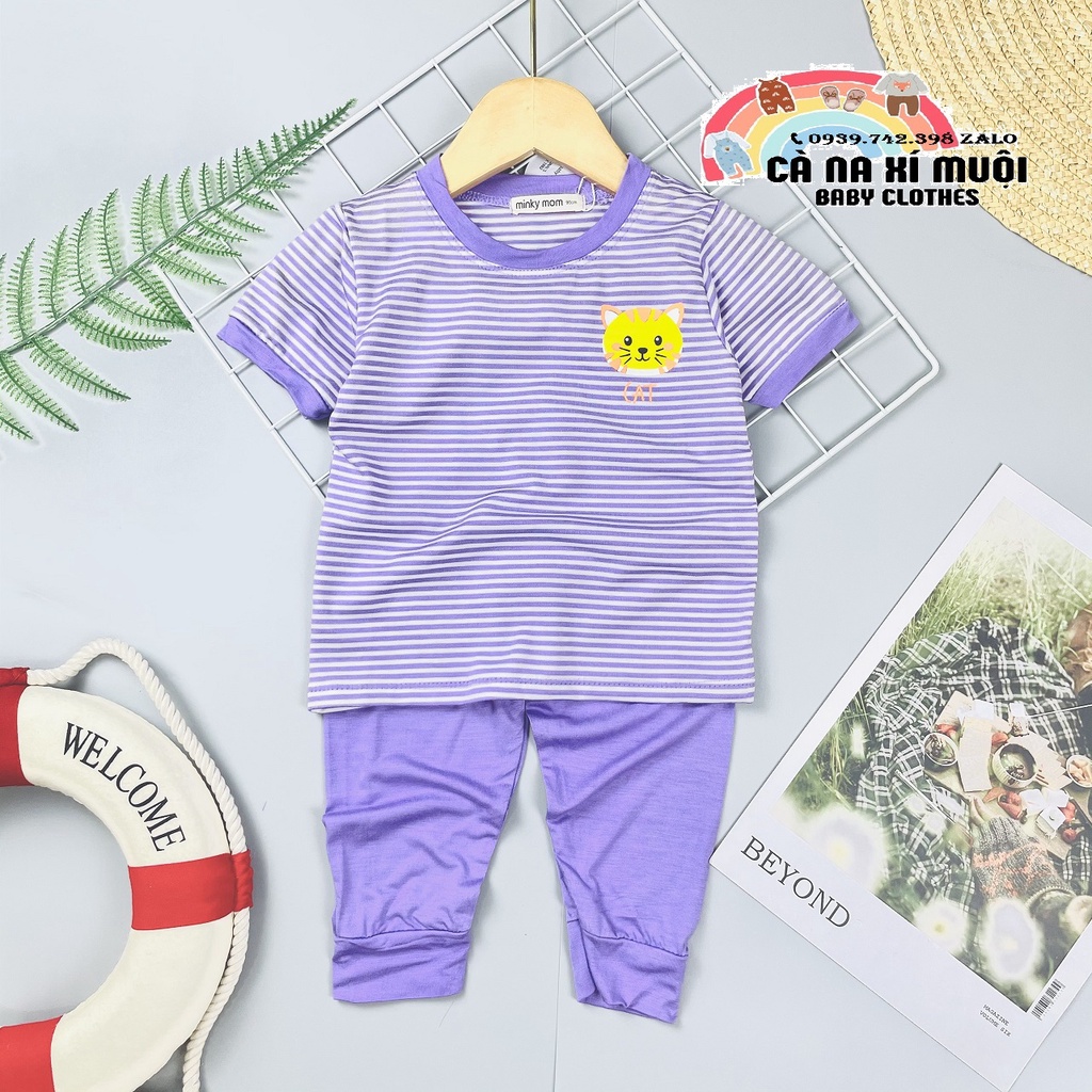 FULLSIZE(7-26KG)Bộ Minky Mom CaNa's Cộc Tay Quần Dài Hàng Chuẩn Dể Thương Cho Bé Gái Bé Trai, Đủ Màu