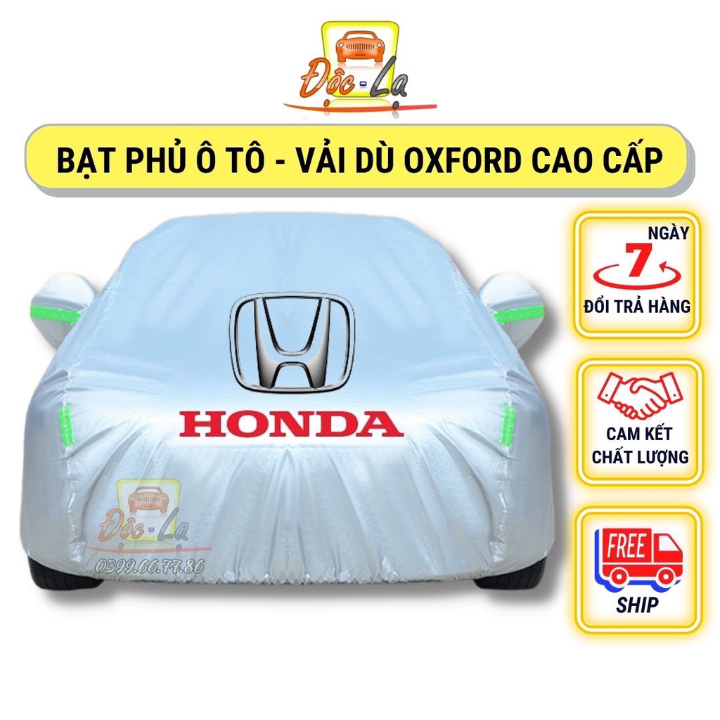 Bạt Phủ Ô Tô Vải Dù Honda CRV, Brio, City, HRV, Accord, Civic, Jazz chống nóng, chống nước tuyệt đối, có phản quang