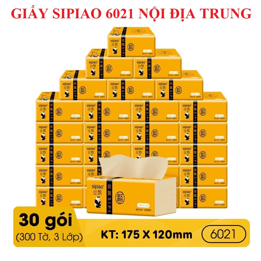 [100% CHÍNH HÃNG] THÙNG 30 GÓI GIẤY ĂN GẤU TRÚC SIPIAO 6021/ 6064 CÔ GÁI NỘI ĐỊA TRUNG