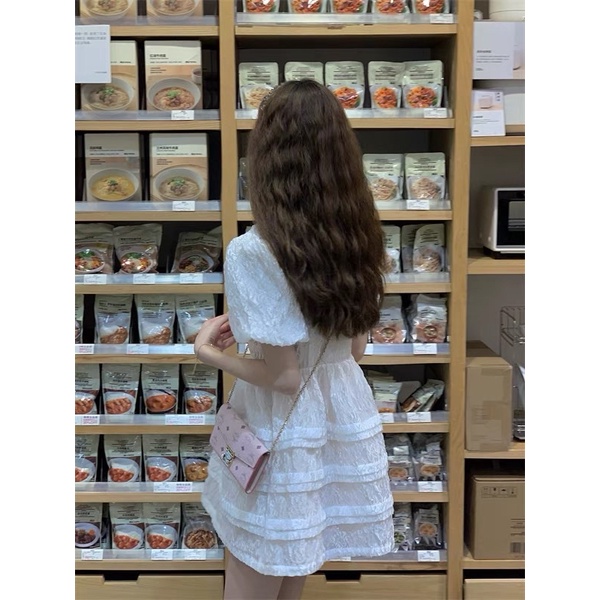 Váy Trắng Tay Bồng Tiểu Thư