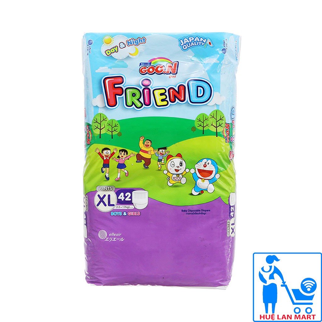 [CHÍNH HÃNG] Bỉm - Tã Quần goon friend Size XL42 (Cho bé 12-17 kg)